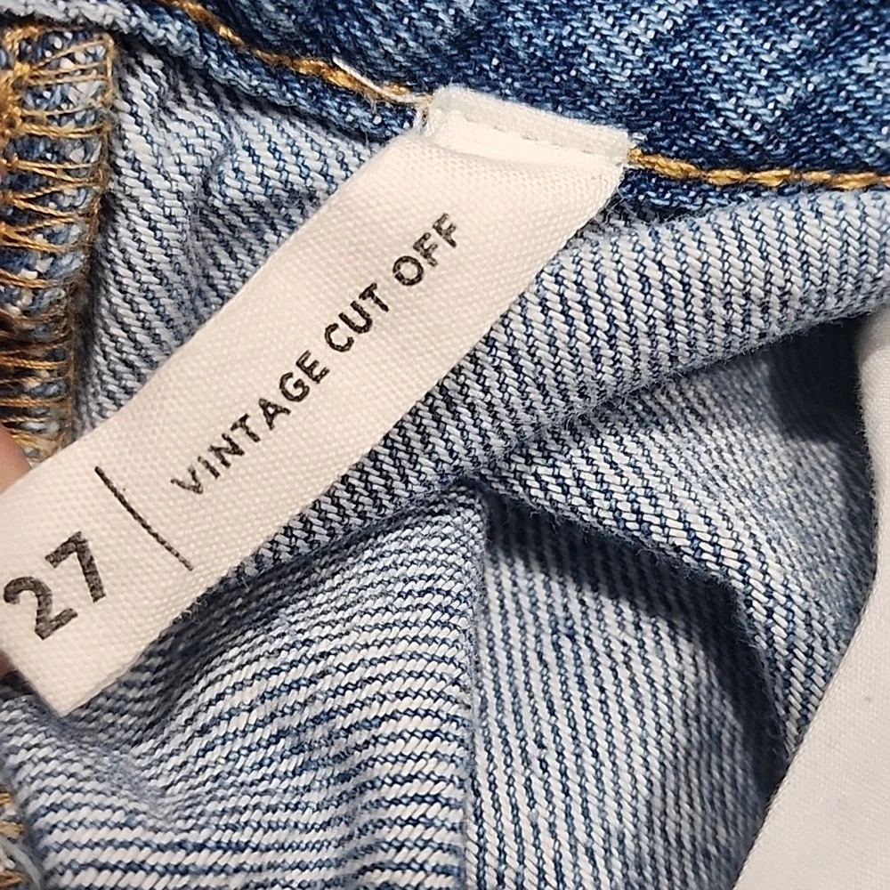 PacSun Vintage Cut Off Blue Denim Shorts. 27 - Picture 9 of 11